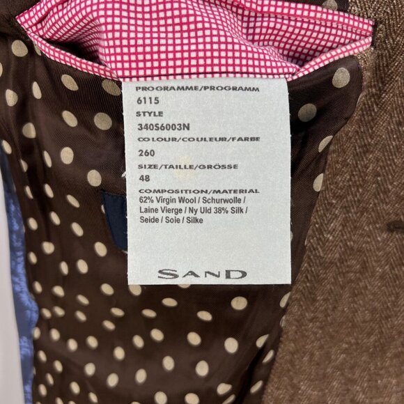 Brown Herringbone Sport Coat Size 38US\48IT - Picture 6 of 6
